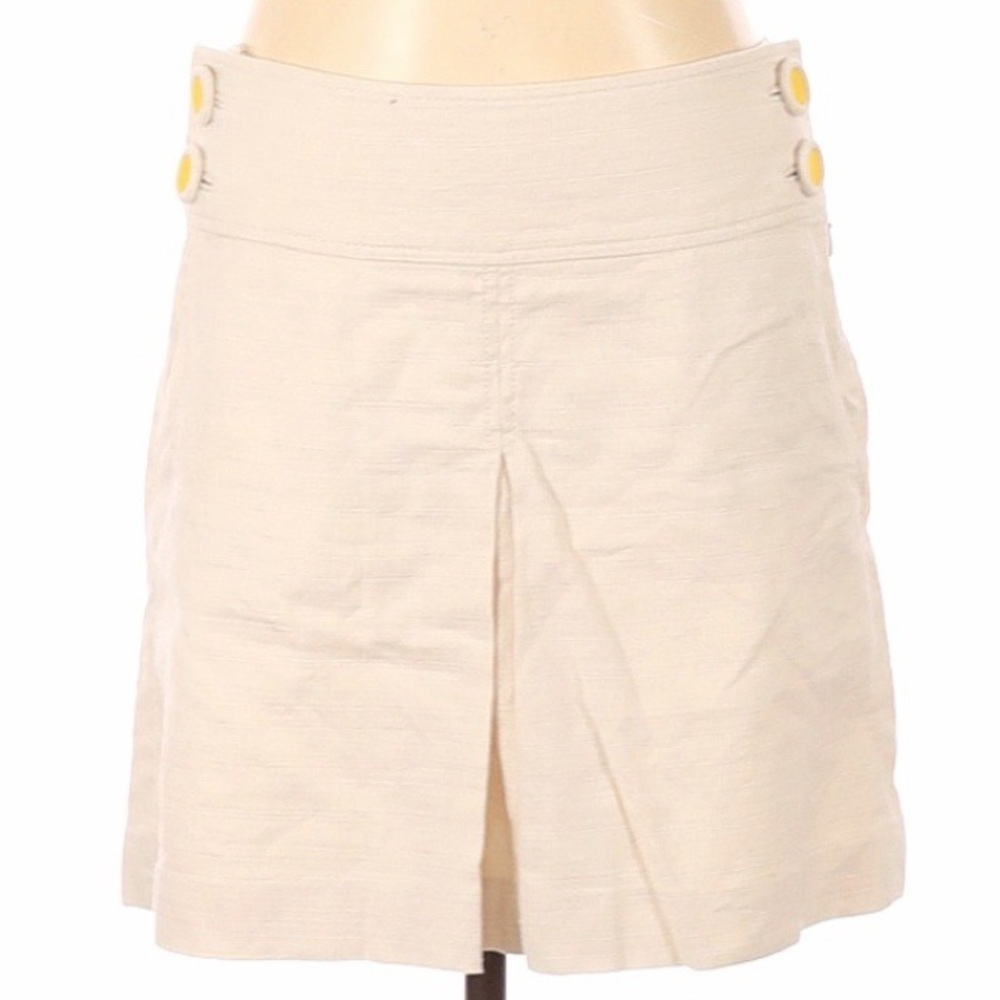 J Crew Linen Blend Sailor Mini Skirt Coastal Quiet Luxury Preppy 89234‎ 4